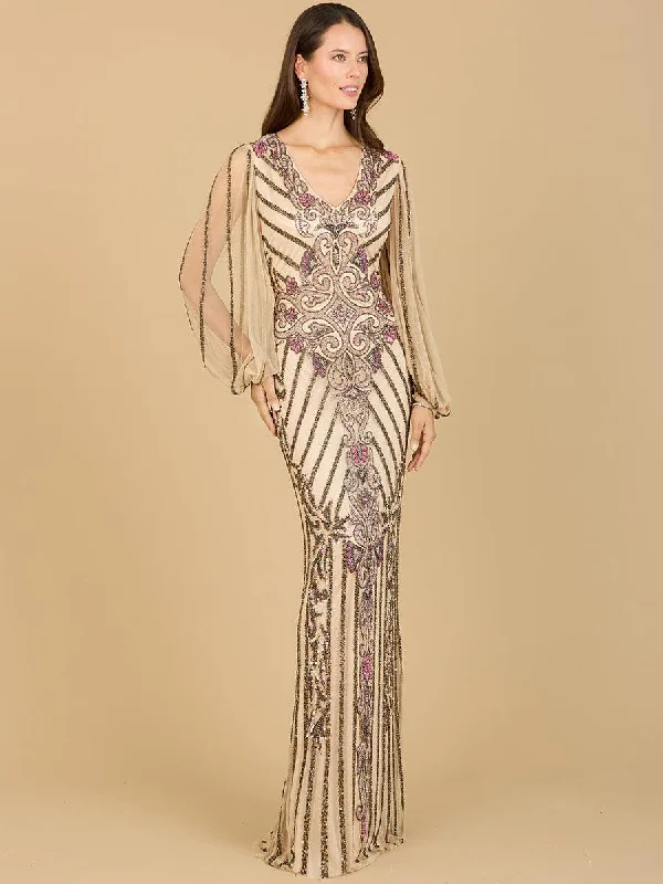 Elegant Cocktail Gown Lara Dresses 29369 Long Beaded Evening Gown