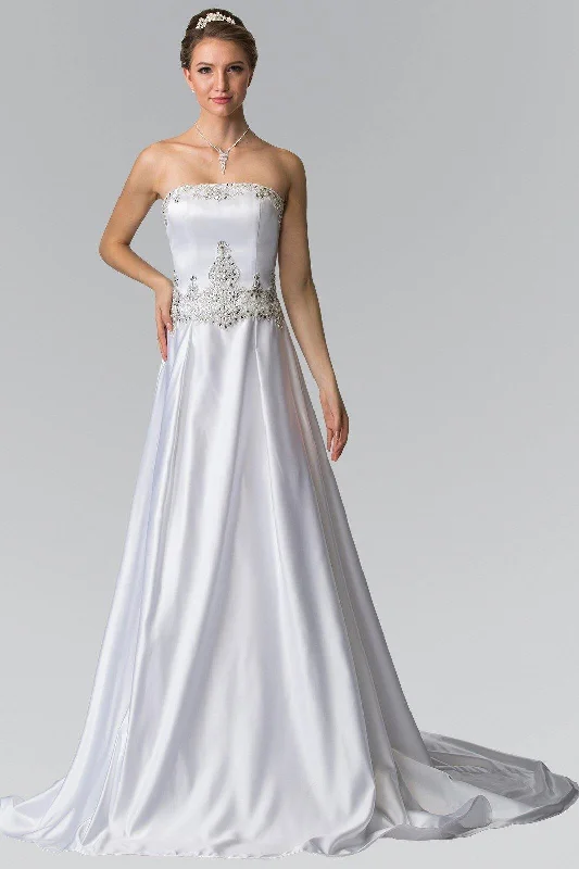 Striking Red Gown Long A-Line Wedding Dress