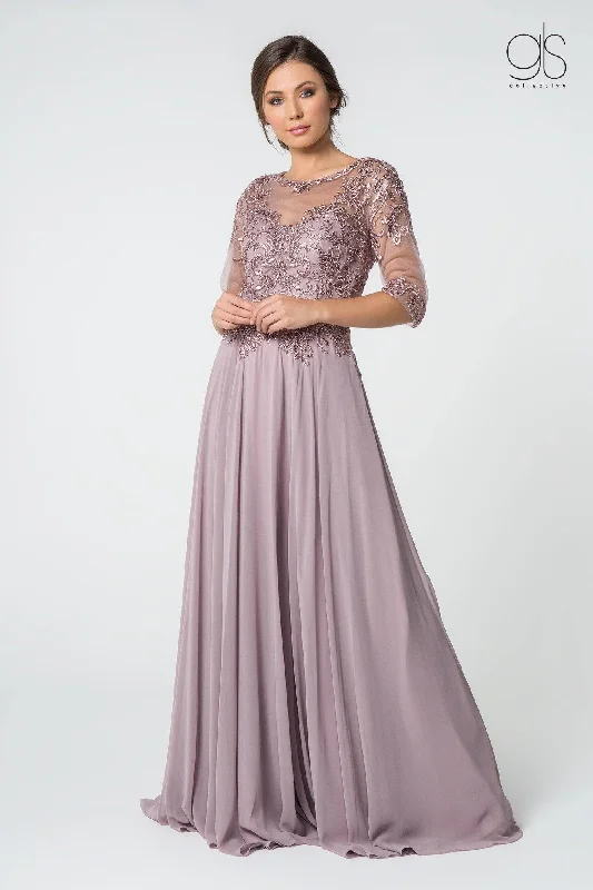 Unique Formal Dress Long Embroidered Mother of the Bride Gown Sale