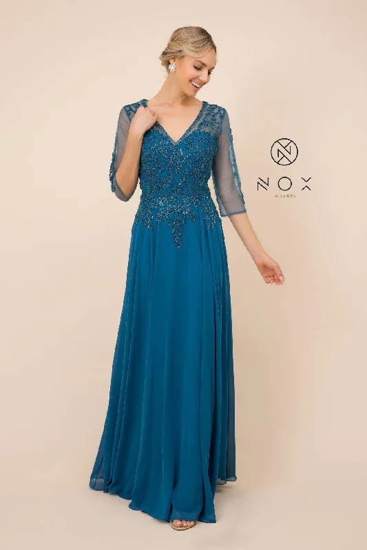 Open Back Dress Long Formal Mother of the Bride Plus Size Dress Sale