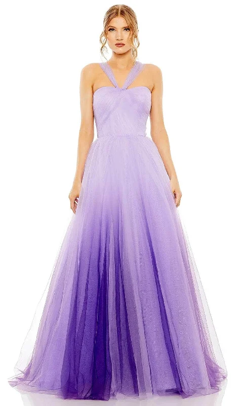 Unique Cocktail Dress Mac Duggal 20553 - Ombre Cross Halter Prom Gown
