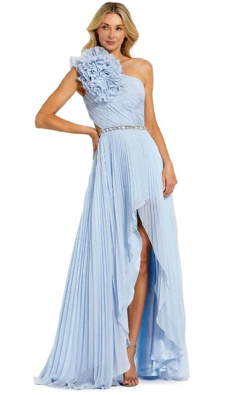 Elegant Organza Dress Mac Duggal 49687 - Strappy Back Pleated Bodice Prom Gown