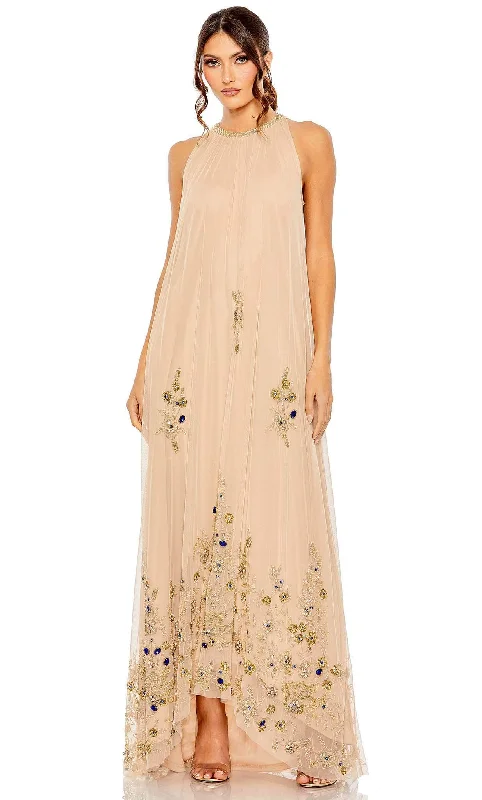 Classic Couture Dress Mac Duggal 9232 - Floral Beaded A-Line Evening Gown