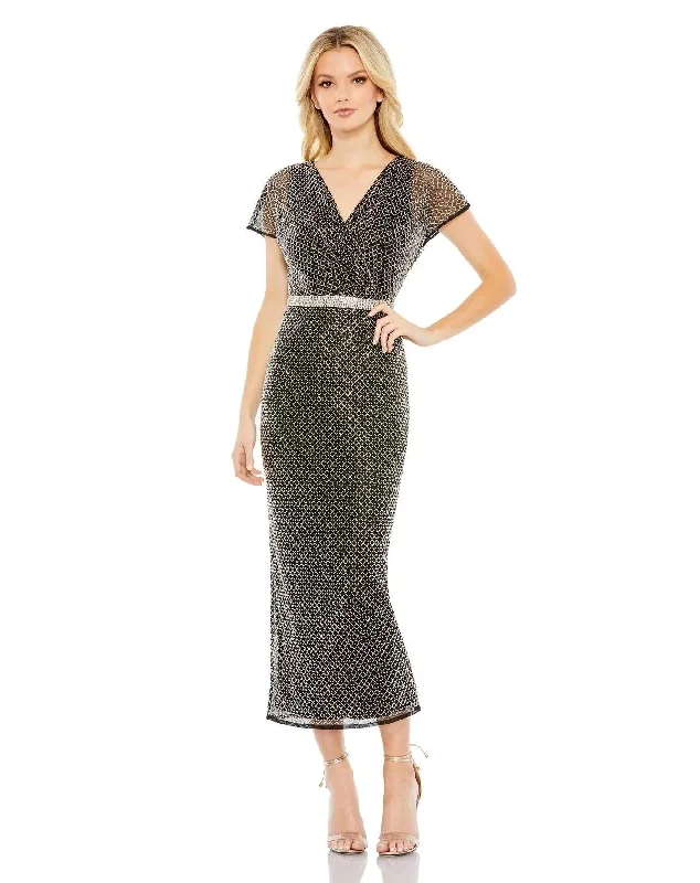 Subtle Shine Dress Mac Duggal 93787 Long Formal Beaded Dress