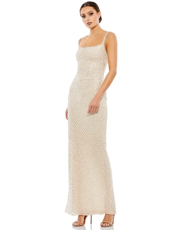 Sparkly Mermaid Dress Mac Duggal 10781 Long Formal Beaded Evening Gown