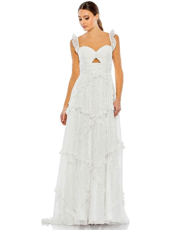 Subtle Shine Dress Mac Duggal 68093 Long Formal Chiffon Dress