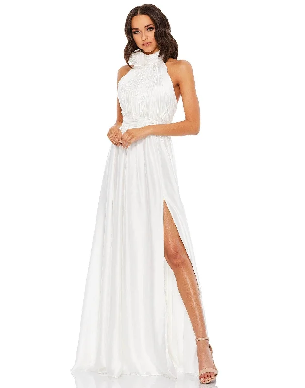 Brocade Formal Dress Mac Duggal 49333 Long Formal Chiffon Prom Dress