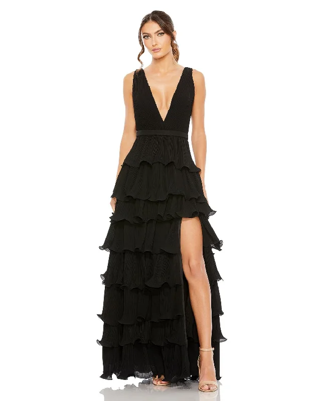 Winter Ball Gown Mac Duggal 49054 Long Formal Chiffon Prom Gown