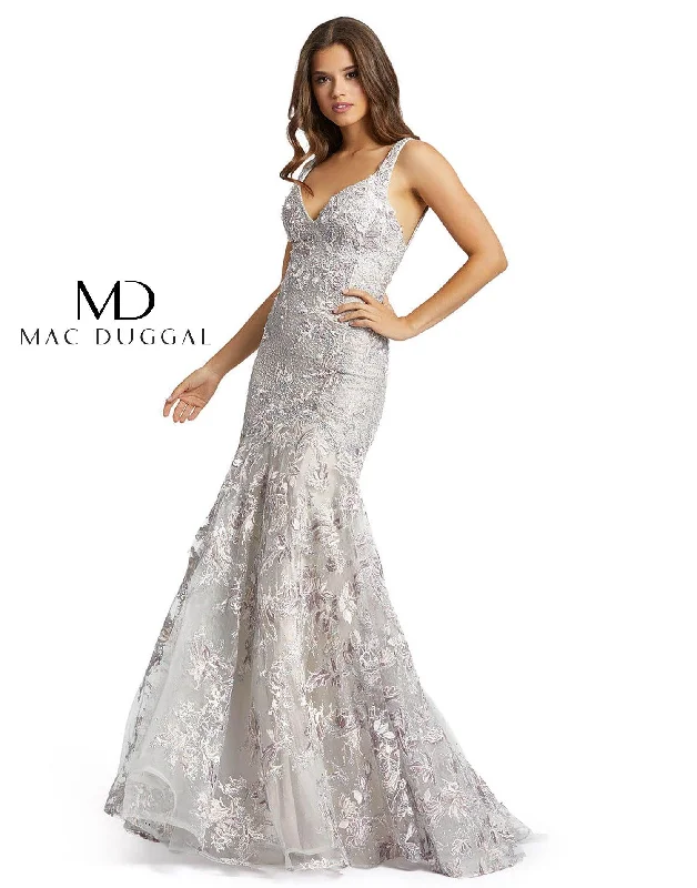 Satin Mermaid Dress Mac Duggal 20146 Long Formal Fitted Dress