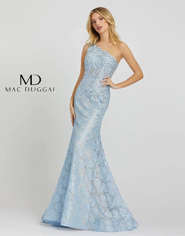 Chic Formal Gown Mac Duggal Long Formal One Shoulder Homecoming Prom Gown