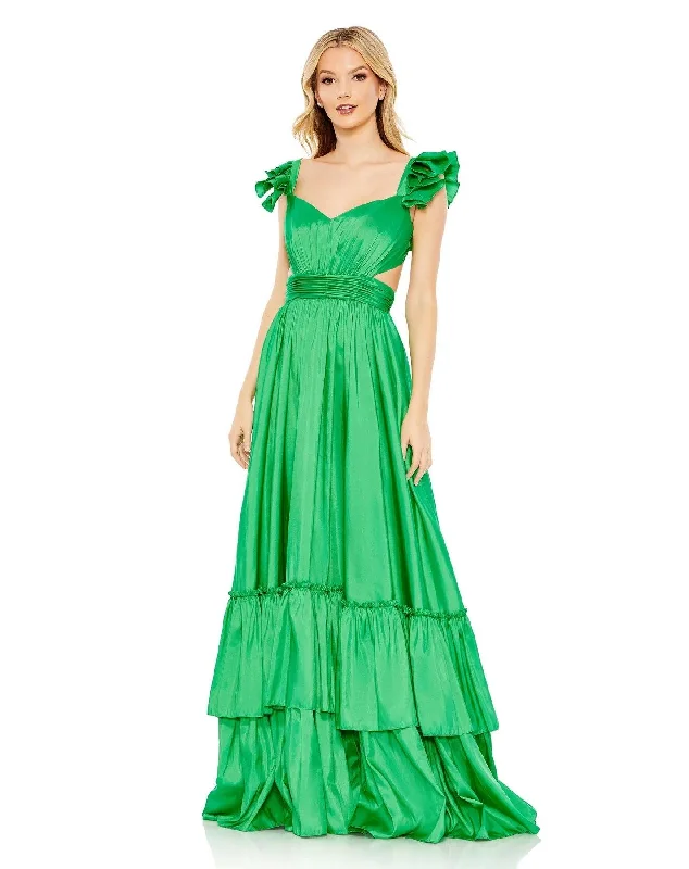 Sheer Panel Dress Mac Duggal 68062 Long Formal Pleated Prom Gown