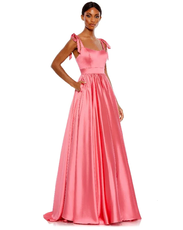 Metallic Formal Dress Mac Duggal 67981 Long Formal Prom Ball Gown