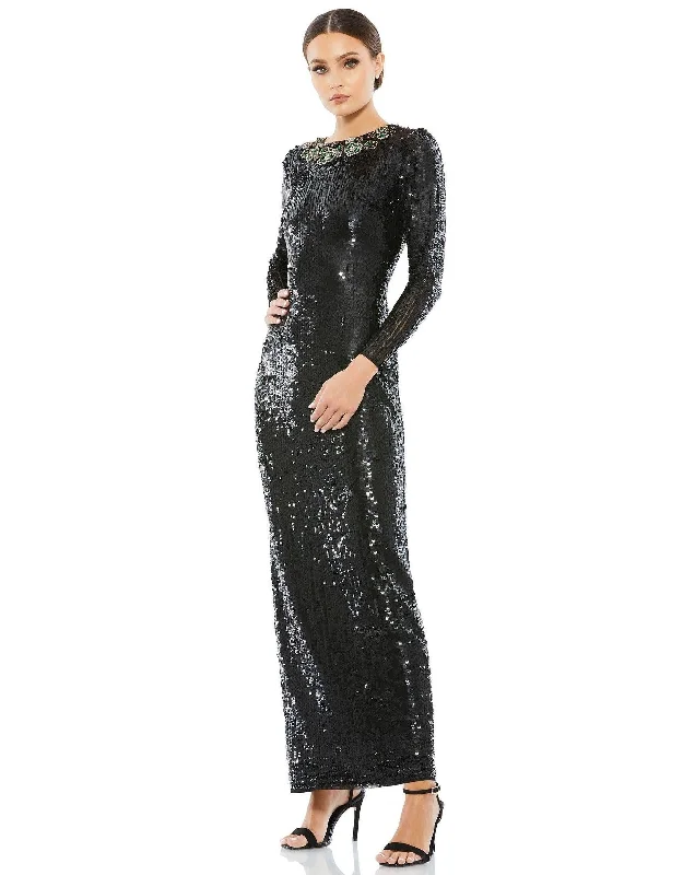 Crystal Beaded Dress Mac Duggal 93613 Long Mother of the Bride Dress Sale