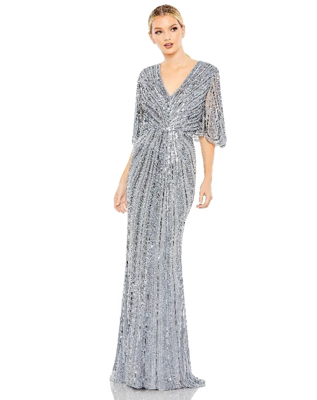 Modest Chiffon Dress Mac Duggal 93583 Long Mother of the Bride Gown