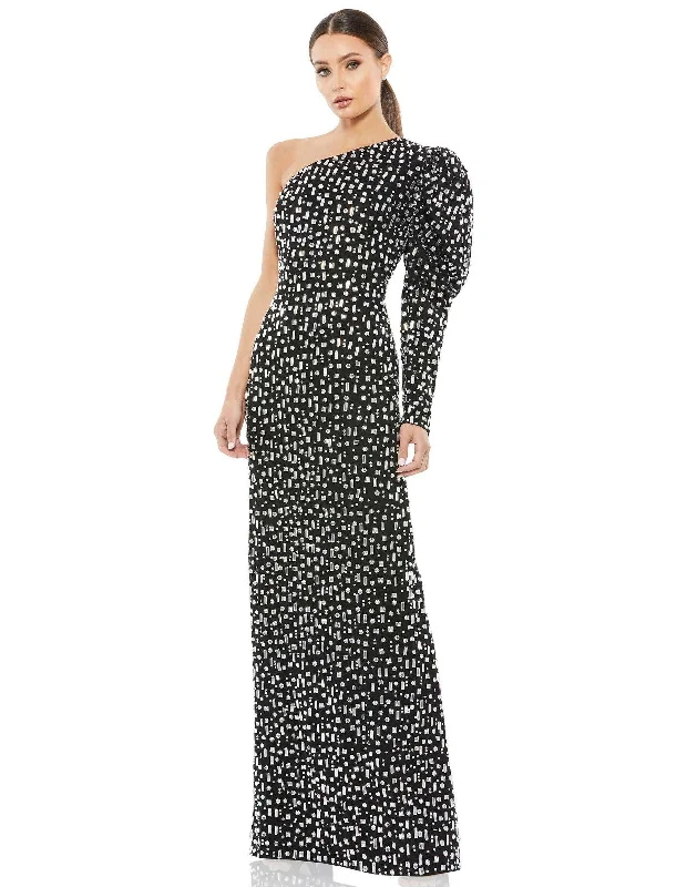 Figure-Flattering Gown Mac Duggal 10768 Long One Shoulder Formal Dress