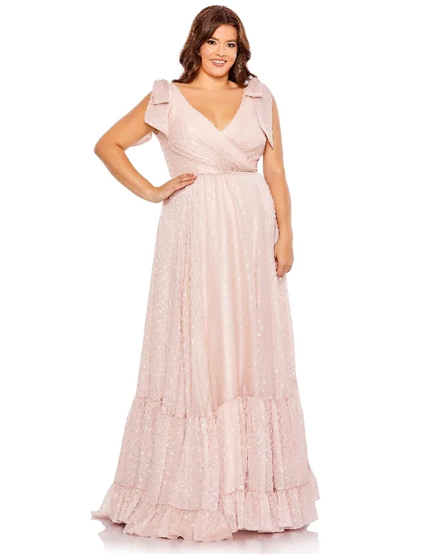 Perfect Fit Dress Mac Duggal 68120 Long Plus Size Formal Prom Dress