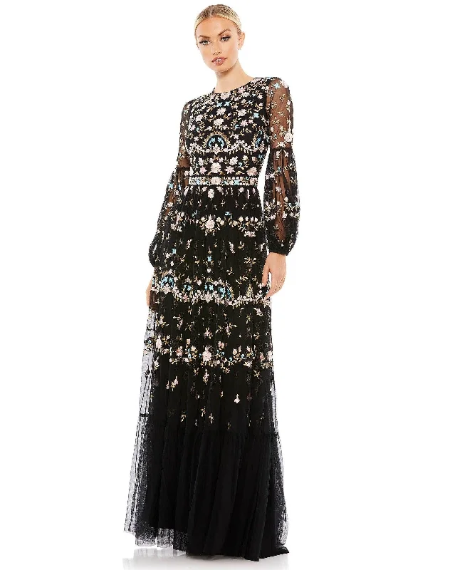 Asymmetrical Gown Mac Duggal 35111 Long Mother of the Bride Dress
