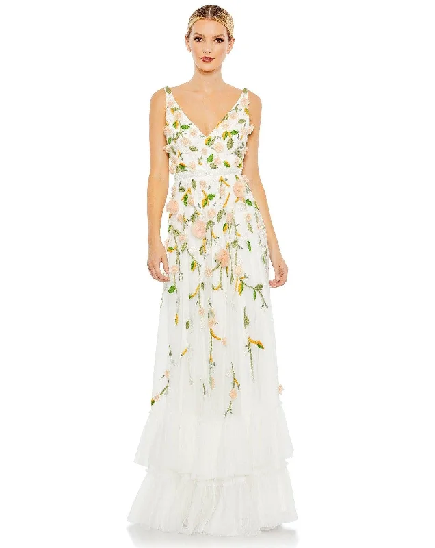 Beautiful Floor-Length Dress Mac Duggal 9171 Long Sleeveless Formal Evening Gown
