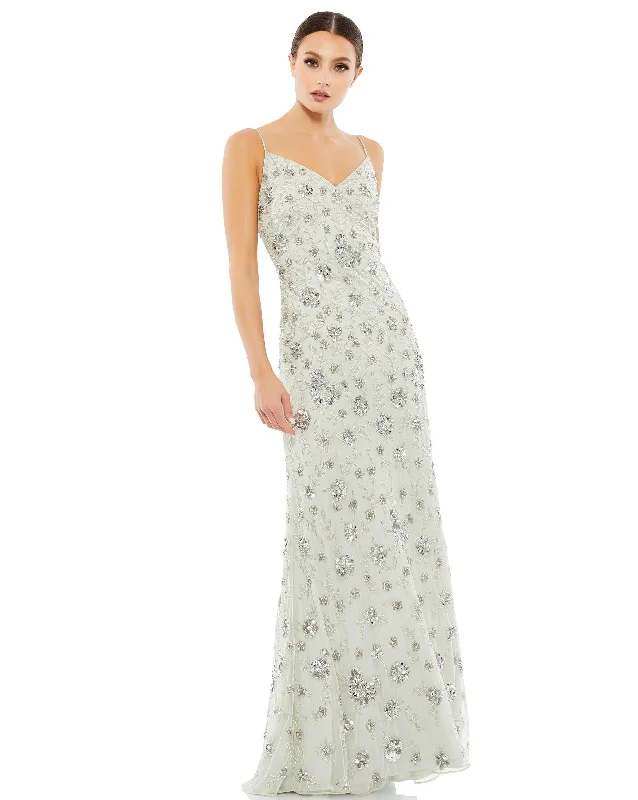 Hollywood-Inspired Gown Mac Duggal 10806 Long Spaghetti Strap Formal Dress