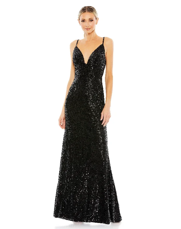 Showstopper Dress Mac Duggal 26945 Long Spaghetti Strap Prom Dress