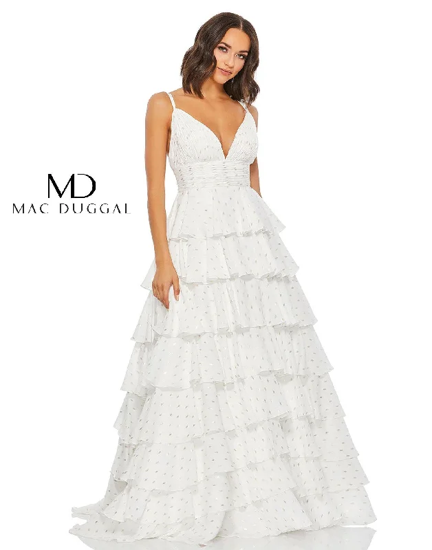 Unique Cocktail Dress Mac Duggal 67564 Long Spaghetti Strap Prom Dress