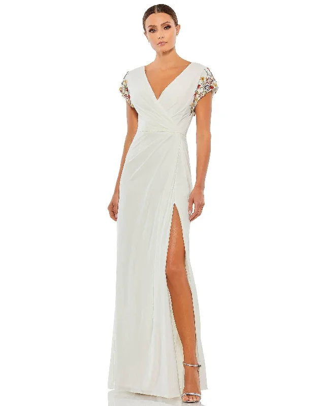 Figure-Flattering Gown Mac Duggal 55709 Mother of the Bride Long Dress