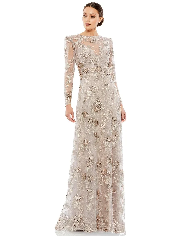 Luxury Satin Gown Mac Duggal 67875 Mother of the Bride Long Dress