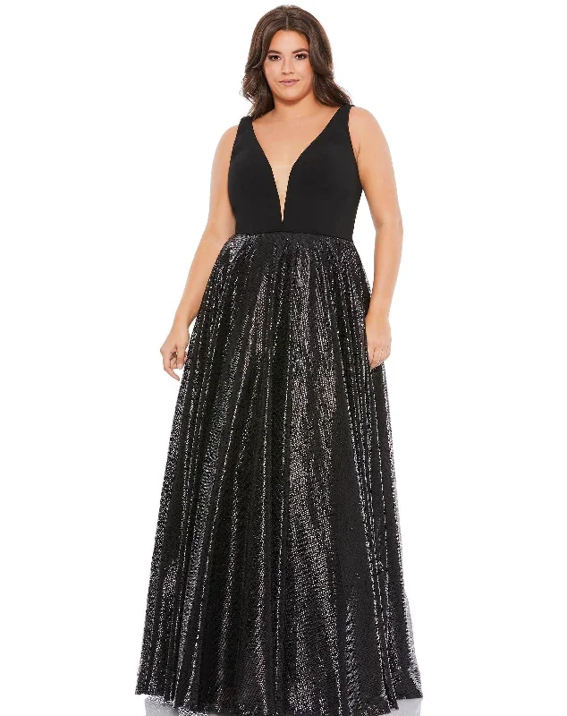 Lace Overlay Dress Mac Duggal 49308 Fabulouss Plus Size Long Dress