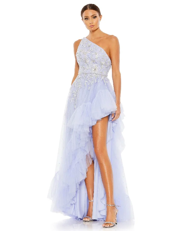 Dreamy Wedding Gown Mac Duggal 11265 Prom One Shoulder High Low Dress