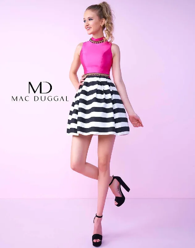 Ruched Velvet Dress Mac Duggal 30123 Short Cocktail Party Dress
