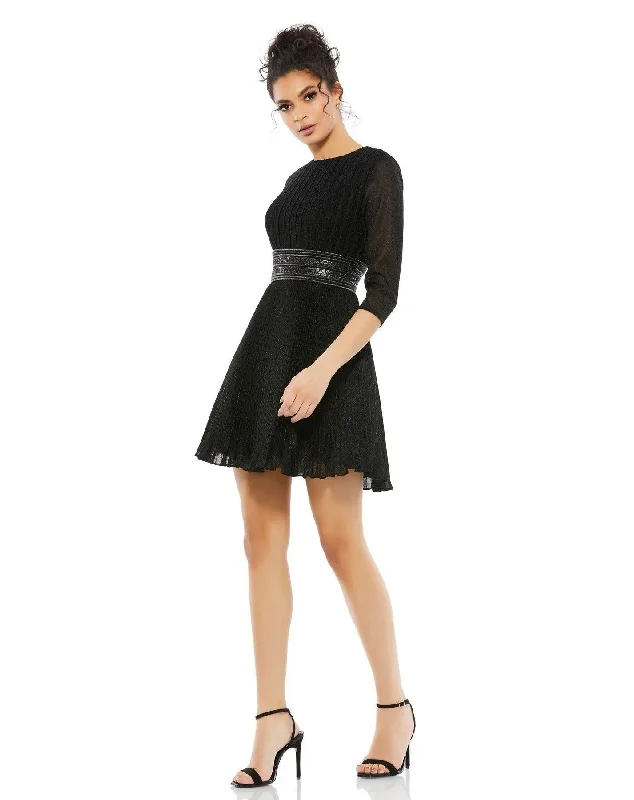 Vivid Color Gown Mac Duggal 30749 Short Cocktail Pleated Mini Dress