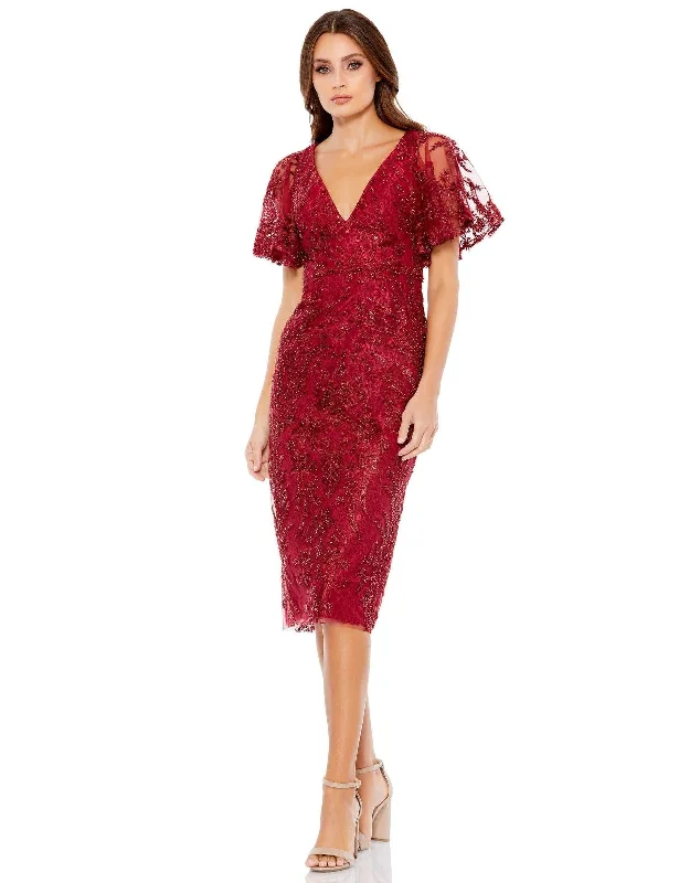 Stunning Applique Dress Mac Duggal 67546 Short Mother of the Bride Dress