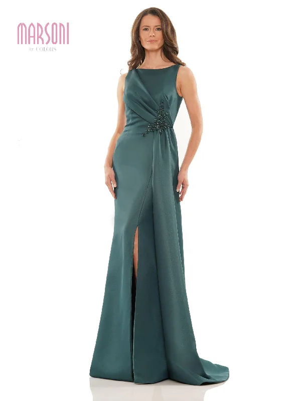 Rhinestone Embellished Dress Marsoni Long Sleeveless Formal Dress 1186