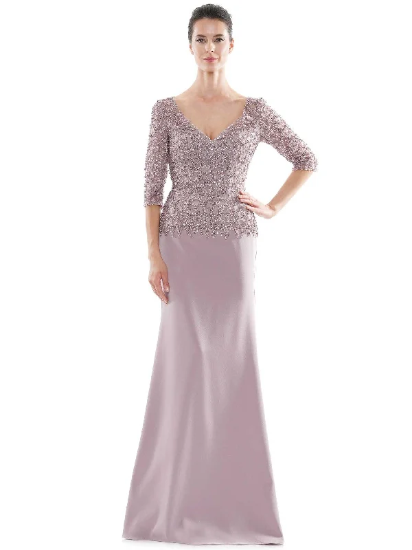 Rose Gold Dress Marsoni Mother of the Bride Beaded Long Gown 1077