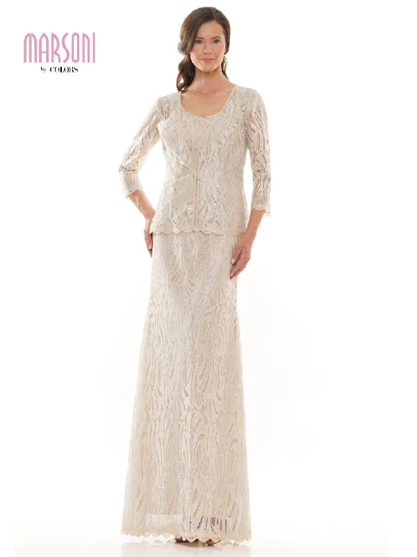 Statement Prom Dress Marsoni Long Mother of the Bride Jacket Dress 310