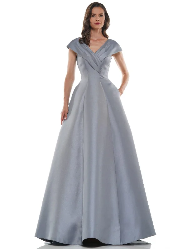 Draped Formal Dress Marsoni Mother of the Bride Long Satin Gown 1085