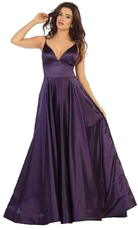 Puffy Formal Dress May Queen MQ1664 - Sleek A-Line Evening Gown