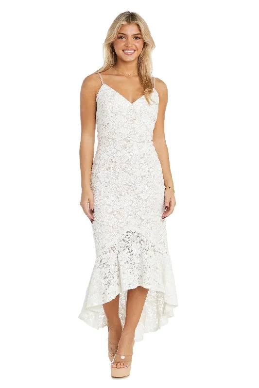 Burgundy Maxi Dress Nightway 22228 High Low Formal Lace Dress