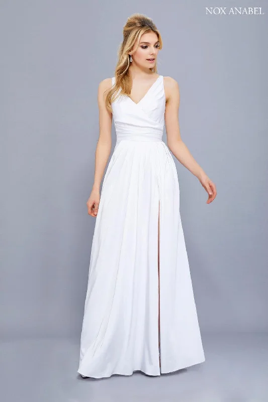 Show-Stopping Evening Gown Long Open Back Formal Bridal Gown