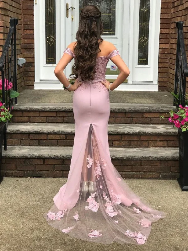 Crystal Beaded Dress Pink Satin Mermaid Long Lace Prom Dress Bridesmaid Dress,DP0222 Crystal Beaded Dress Pink Satin Mermaid Long Lace Prom Dress Bridesmaid Dress,DP0222