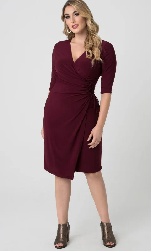Side Slit Gown Kiyonna Plus Size Short Cocktail Dress