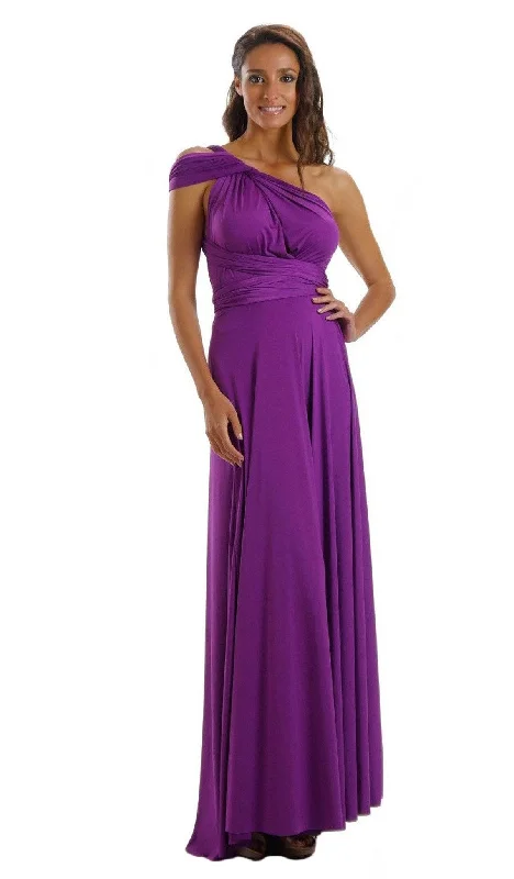 Empire Waist Gown Poly USA - 7022 Twist and Tie Long Convertible Jersey Dress