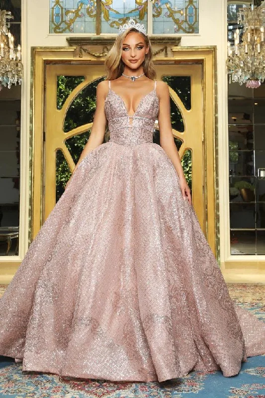 Timeless Satin Dress Portia and Scarlett PS22076 Long Spaghetti Strap Prom Ball Gown Timeless Satin Dress Portia and Scarlett PS22076 Long Spaghetti Strap Prom Ball Gown