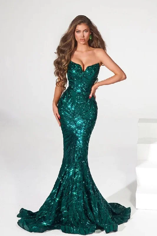 Structured Evening Gown Portia and Scarlett PS22538 Long Strapless Mermaid Prom Dress Structured Evening Gown Portia and Scarlett PS22538 Long Strapless Mermaid Prom Dress