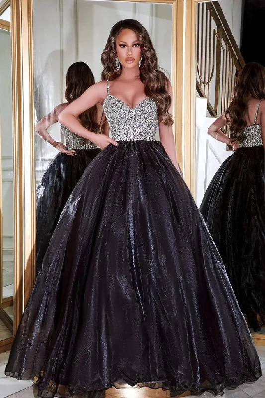 Ruched Velvet Dress Portia and Scarlett PS23035 Long Spaghetti Strap Prom Ball Gown Ruched Velvet Dress Portia and Scarlett PS23035 Long Spaghetti Strap Prom Ball Gown