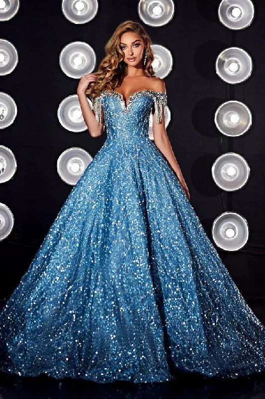Artistic Embroidered Dress Portia and Scarlett PS23048 Long Off Shoulder Prom Ball Gown Artistic Embroidered Dress Portia and Scarlett PS23048 Long Off Shoulder Prom Ball Gown