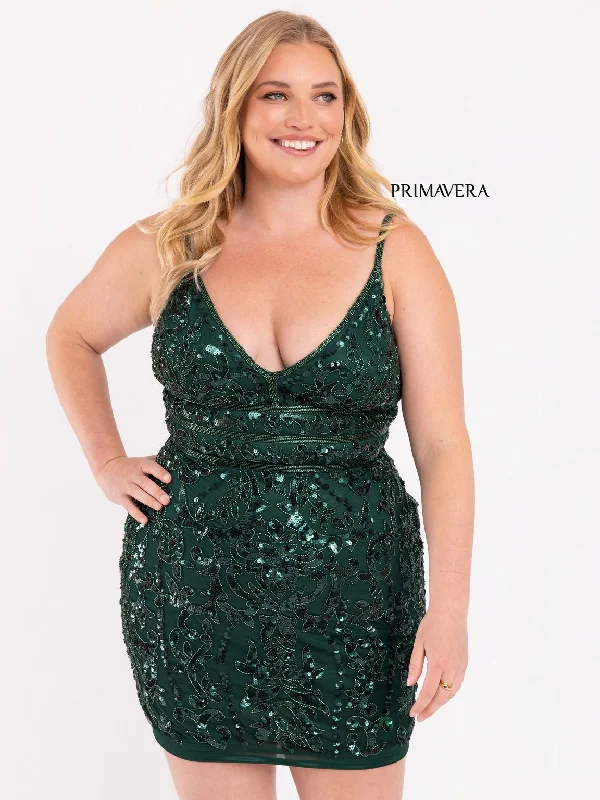Beautiful Floor-Length Dress Primavera Couture 14035 Short Plus Size Fitted Prom Dress Beautiful Floor-Length Dress Primavera Couture 14035 Short Plus Size Fitted Prom Dress