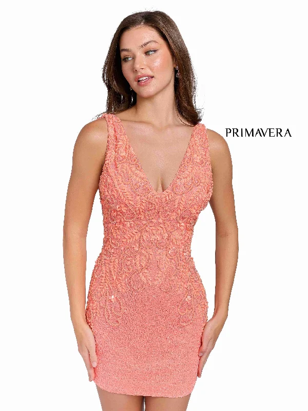 Silk Ball Gown Primavera Couture Prom Short Fitted Dress 3807