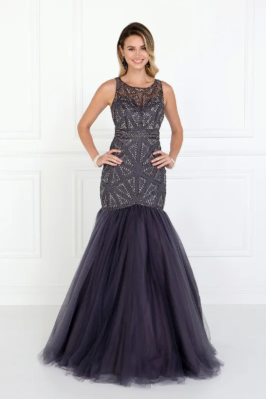 Chic Satin Dress Prom Long Sequins Formal Homecoming Trumpet Gown
