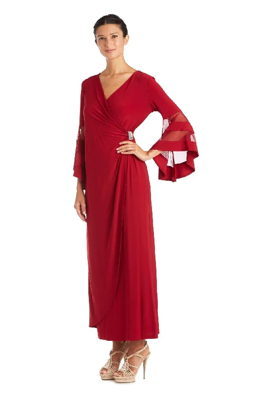Embellished Maxi Dress R&M Richards 3641 Crossover Maxi Dress Sale